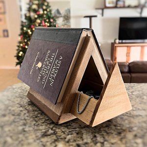 Polished Wooden Book Holder Adjustable Reading Stand for <b>Study</b> Kitchen Recipe Books Home Decor Modern Tradebyd - Product Image 1
