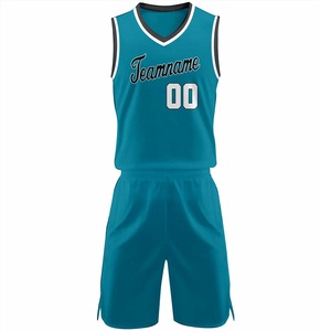 Ensembles d'uniformes de basketball personnalisés pour hommes adultes 100 % polyester, grandes tailles, respirants et anti-humidité pour l'été, vente en gros - Product Image 2