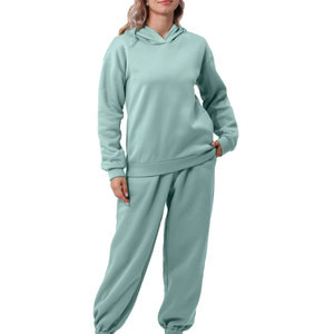 Survêtement ample pour femme de haute qualité, couleur personnalisable, respirant, vêtement décontracté d'hiver, 100% coton, réversible - Product Image 1