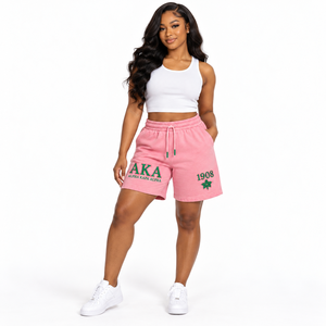 Alpha Kappa Alpha Shorts für Damen Griechische Studentenverbindungs-Bekleidung Stylische Lounge-Shorts für Fitness Reisen Sommer und Alltag - Product Image 1