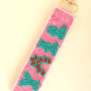 New Arrival Custom Handmade Seed Beads Embroidery <b>Bag</b> <b>Charms</b> Keychain Accessories Classic Style Eco-Friendly Lightweight - Product Image 4