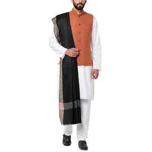Châle en laine pour homme de haute qualité 100 % laine, écharpe chaude d'hiver double face à franges, châle traditionnel musulman pour homme, directement de l'usine - Product Image 5