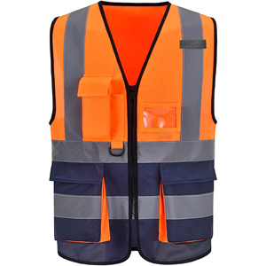 Chaleco de Seguridad de Alta Visibilidad para Hombre, Múltiples Bolsillos, Poliéster Impermeable, Transpirable, Reflectante, Protección Contra Incendios, con Respirador, Ropa de Trabajo - Product Image 4