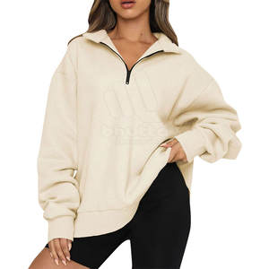 Sweat-shirt en polaire sherpa pour femme, chaud et doux, pull d'hiver avec logo personnalisable sur le devant, pour un usage quotidien décontracté - Product Image 2