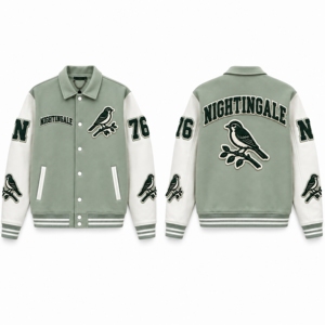 Chaqueta Universitaria de Marca Privada, Cuerpo de Lana, Mangas de Cuero, Parche Bordado en Chenilla, Chaqueta Universitaria Personalizada con Letras de Béisbol - Product Image 6