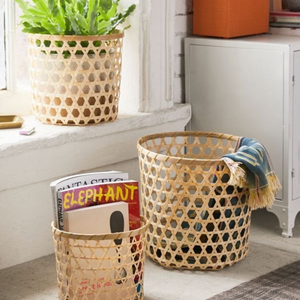 ตะกร้าหวายสานมือสไตล์โบฮีเมียนขายดีที่สุด ตะกร้าเก็บของอเนกประสงค์หลากสีสัน ยั่งยืน สำหรับจัดระเบียบบ้าน - Product Image 5