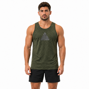 <b>Mens</b> Tank <b>Top</b> Knitted 100% Cotton/Polyester Casual Performance Running Shirt <b>Muscle</b> Training Custom Streetwear Wholesale Direct - Product Image 2