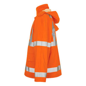 เสื้อแจ็คเก็ตนิรภัยสะท้อนแสงสีเหลืองสะท้อนแสงแบบกันน้ำ ระบายอากาศได้ดี พร้อมหมวกสำหรับผู้ชาย ราคาขายส่ง - Product Image 4