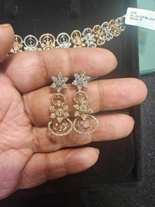 Ensemble de collier ras du cou élégant avec diamants de 4,20 carats en or rose et blanc, certifié IGI, bijoux ethniques - Product Image 5