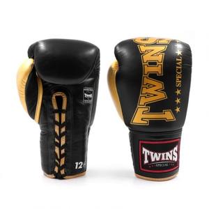 Gants de boxe personnalisés en cuir de vachette véritable de qualité supérieure, couleur or et noir - Product Image 1