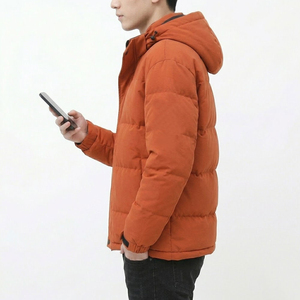 Puffer Winter <b>Jacket</b> Hooded Insulated Quilted Down Style Waterproof Windproof Warm Outdoor Casual <b>Zip</b> <b>Up</b> <b>Jacket</b> for Men OEM - Product Image 2