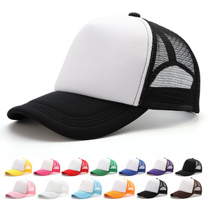 Custom Printed Logo 5 Panel Foam Mesh Back Trucker <b>Hats</b> for Men Women - Product Image 1
