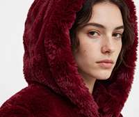 Veste à capuche en fausse fourrure pour femme, fermeture éclair, couleur unie, épaisse et chaude, manteau d'hiver, longueur normale, manches chauve-souris