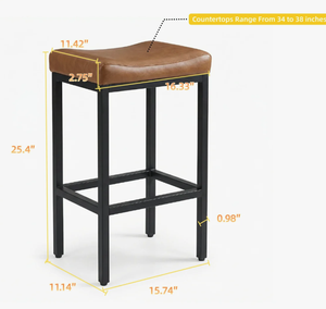 Wholesale <b>Stools</b>, Wood Dining <b>Stools</b> Set of 2 for Dining Room, Metal 2 PCS Bar <b>Stools</b> for Home Bar Kitchen, <b>Tall</b> Breakfast <b>Stool</b> - Product Image 4