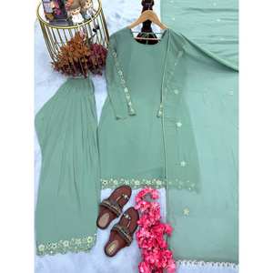 Top de fiesta para mujer de diseñador con parte inferior y Conjunto elegante de Dupatta - Product Image 4