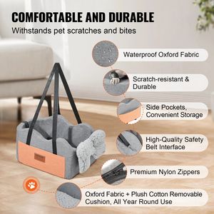 Cane di piccola taglia seggiolino auto 8 Lbs Pet copertura sedile posteriore con Console centrale per il piccolo Comfort canino - Product Image 3