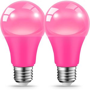 Bombillas LED de Luz Rosa de 9W (Equivalente a 60W), Base E26 para Interiores y Exteriores, para Bodas, Fiestas, Bares, Porches, Iluminación Navideña, Decoración del Hogar - Product Image 1