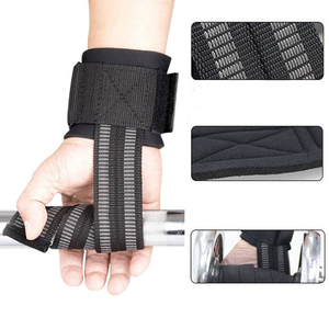 สายรัดข้อมือสำหรับยกน้ำหนัก ออกกำลังกาย ฟิตเนส ป้องกันการบาดเจ็บ สีดำ สีเหลือง พร้อมโลโก้บนกระเป๋า สีเทา - Product Image 2