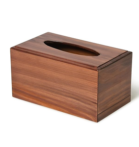 Boîte à mouchoirs rectangulaire en bois pour la décoration de la maison et du bureau, porte-serviettes en bois, articles décoratifs pour restaurants et tables - Product Image 6