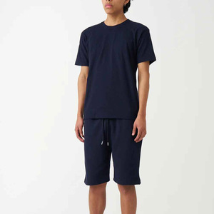 Ensemble short personnalisable léger pour homme – T-shirt et short en tissu éponge doux, style hip-hop, tailles variées, imprimé uni, prix raisonnable - Product Image 1