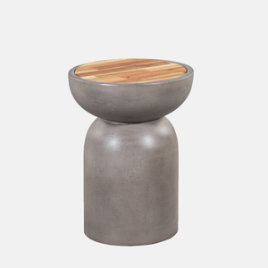 Modern <b>Round</b> Concrete Side Table Cement End Table Minimalist Hourglass <b>Stool</b> Garden Furniture Outdoor Indoor Coffee Table - Product Image 5