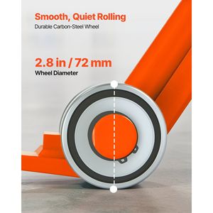 Carrello a leva grande da 56 pollici con manico in acciaio al carbonio, capacità di carico 6600 libbre, barra a leva con ruote per spostare grandi pallet - Product Image 4