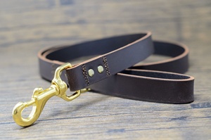Laisse pour chien en cuir véritable, poignée courte, robuste, durable, laisse d'entraînement solide, laisse pour animaux de compagnie, fournisseur OEM en gros - Product Image 2