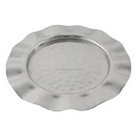 Artisanat plat chargeur assiette Restaurants maison vaisselle plateau de service plat réutilisable alimentaire sûr métal collations biscuit chargeur assiette