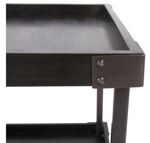 Modern Teak Wooden Console <b>Table</b> <b>Rectangle</b> Entryway Sofa <b>Table</b> Two Tier Display Rack Living Room Furniture <b>Side</b> <b>Table</b> - Product Image 5