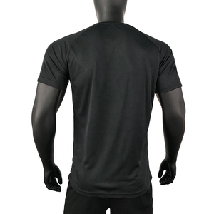 Oem Design Gym Men's Quick Dry Short Sleeve T-Shirt Solid Color O-Neck Regular Fit Athletic Top Knitted Polyester Casual Wear - Product Image 2