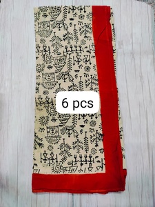Bgaru Dabu Hand Made Block Printed 100% Cotton Wooden Block Printed Women Beach Pareos Longs <b>Sarongs</b> Beach Cover Indian Scarfs - Product Image 5