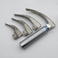 Laryngoscope LED conventionnel 2024 avec 4 lames Macintosh, kit d'intubation, certifié CE, en acier, instruments chirurgicaux