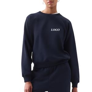 Sudadera Corta para Mujer con Diseño de Hombros Caídos, Servicio OEM con Logotipo Personalizable, Material de Alta Calidad para Invierno, Precio Económico - Product Image 1