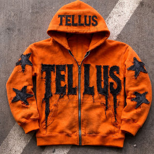 Venta al por mayor 100% algodón de los hombres Premium Drop Shoulder Hoodie Custom Logo Design Vintage Look desgastado - Product Image 1