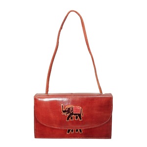 Genuine Leather Women Tote <b>Bag</b> Vintage Printed Handmade Shoulder Purse Sienna Color Single Strap Daily Carry Ethnic <b>Boho</b> Purse - Product Image 2