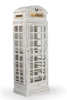 Meuble de bar en forme de cabine téléphonique en bois