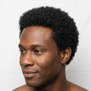 Taz Hair BD 100% Cabello Humano Remy Indio, Ligero, Estilo Afro, Tupé con Ondas Sueltas y Profundas, Ondas Naturales, Base de Monofilamento Impermeable - Product Image 1