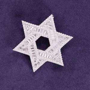 Colgante de Estrella Baguette de Plata de Ley 925 con Moissanita Color D, Estilo Hip Hop GRA Iced Bling, para Hombre y Mujer, Pasa el Test de Diamantes - Product Image 1