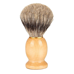Pinceau à raser professionnel en poils synthétiques, fait main, faible MOQ, pour homme, manche en bois, brosse à barbe, OEM - Product Image 5