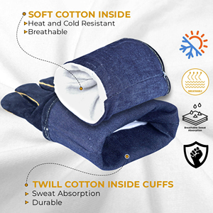 Hot Selling Customizable Full-Finger Breathable Leather Safety <b>Gloves</b> Outdoor Usage Welding Safety <b>Gloves</b> For Adults - Product Image 3