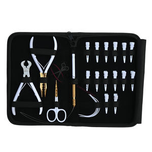 Kit de Herramientas Profesionales para Extensiones de Cabello Blanco: Pinza para Micro Anillas, Cortador de Queratina, Herramienta para Bucle de Cabello, Tijeras para Cortar Hilo - Product Image 1