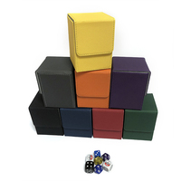 Forme carrée de matière plastique d'injection professionnelle de couleur unie personnalisée de boîte de jeu de carte de jeu de capacité élevée