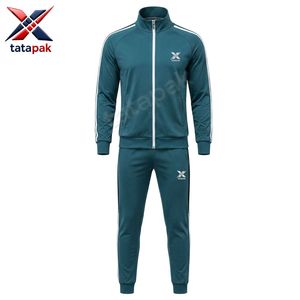 Traje Deportivo de Entrenamiento 100% Algodón y Poliéster, Chándal con Cremallera Completa, Transpirable, Cómodo, Ropa Deportiva al por Mayor - Product Image 6