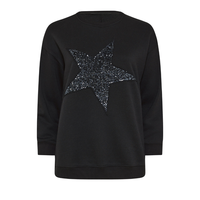 Sudadera de Talla Grande para Mujer, Transpirable, con Lentejuelas en Forma de Corazón, Cómoda, de Poliéster/Algodón, Manga Larga, Cuello Redondo