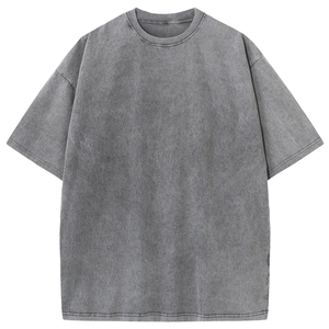 T-shirt d'été pour homme, délavé à l'acide, vente en gros, logo de marque personnalisé, 100% coton, vierge, de luxe, t-shirts homme à épaules tombantes personnalisés - Product Image 6