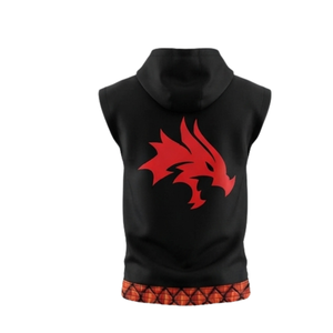 Custom <b>Mens</b> Cotton Polyester <b>Fleece</b> Sleeveless <b>Zip</b> <b>Up</b> Hoodie Drop Shoulder Fit Custom Embroidery Factory Free Sample Style Grade - Product Image 3