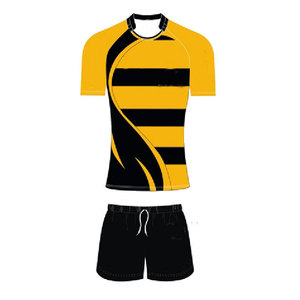 Uniforme de rugby pour hommes personnalisable, vêtements de sport respirants de haute qualité, ensemble maillot et short de rugby résistant et performant - Product Image 4