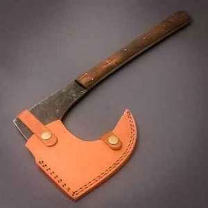 Hacha de espiga plana ZA DAMASCUS MAKERS hecha a mano con hoja de acero al carbono de 5 filos y mango de madera para uso en carpintería (Grado DIY) - Product Image 4