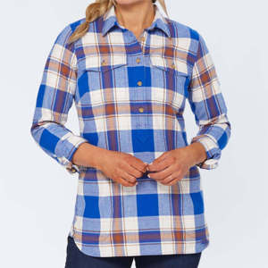 Chemises en flanelle pour femmes, chemise en flanelle unie classique pour femmes, douce et confortable, boutonnée sur le devant, vêtements décontractés d'automne, 100% coton - Product Image 4