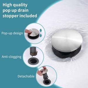 Rubinetto da Bagno a 2 Maniglie Stile Luna Crescente da 4 Pollici, Finitura Nichel Spazzolato, Girevole a 360 Gradi, Accessorio per Lavabo - Product Image 5